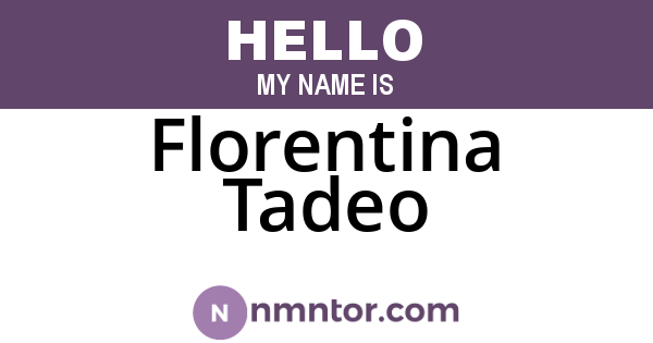 Florentina Tadeo