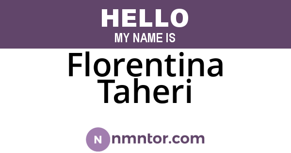 Florentina Taheri
