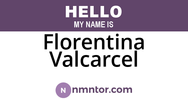 Florentina Valcarcel