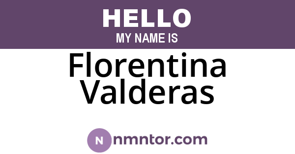 Florentina Valderas