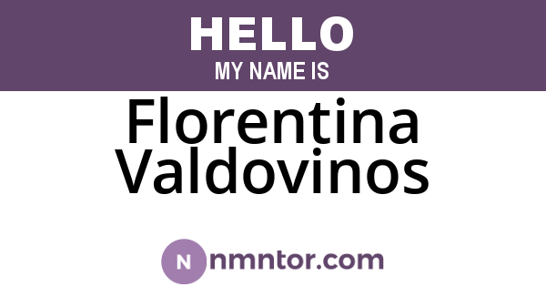 Florentina Valdovinos