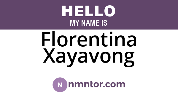 Florentina Xayavong