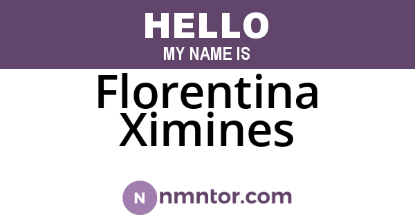 Florentina Ximines