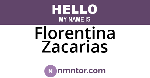 Florentina Zacarias