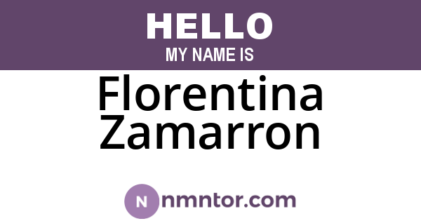Florentina Zamarron