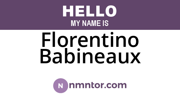 Florentino Babineaux
