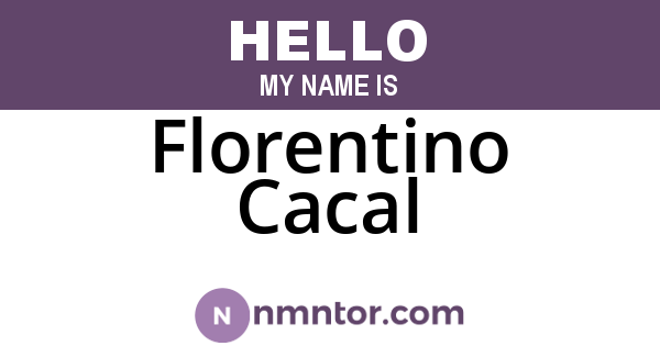 Florentino Cacal