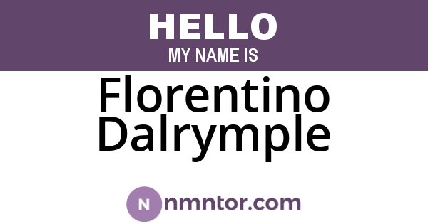 Florentino Dalrymple