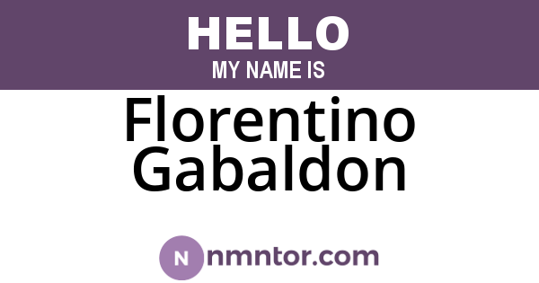 Florentino Gabaldon