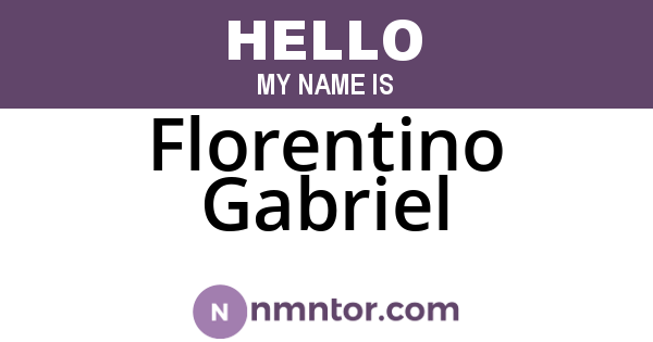 Florentino Gabriel