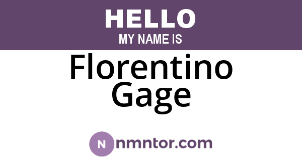 Florentino Gage