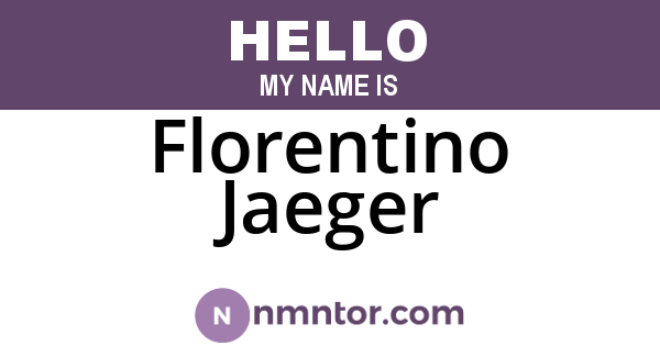 Florentino Jaeger