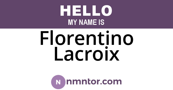 Florentino Lacroix