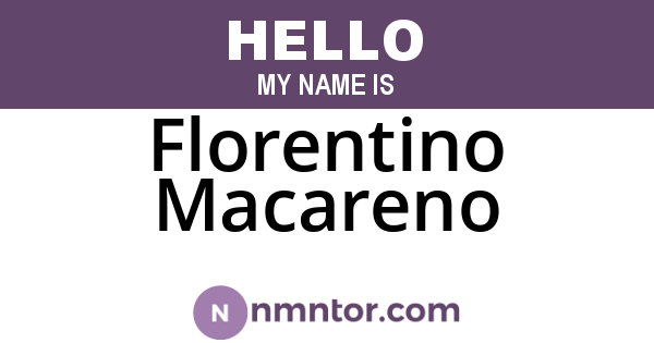 Florentino Macareno