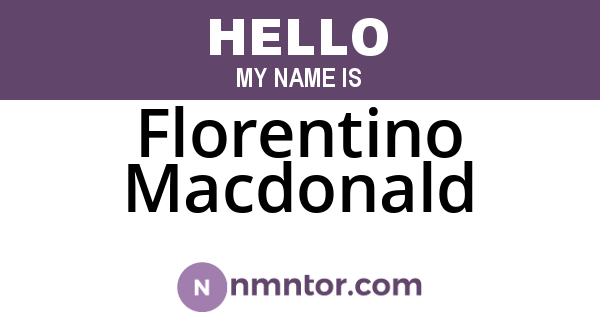 Florentino Macdonald