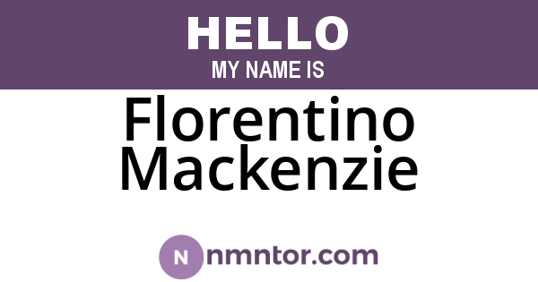 Florentino Mackenzie
