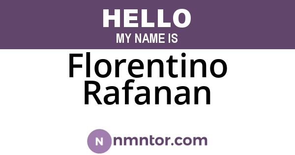 Florentino Rafanan