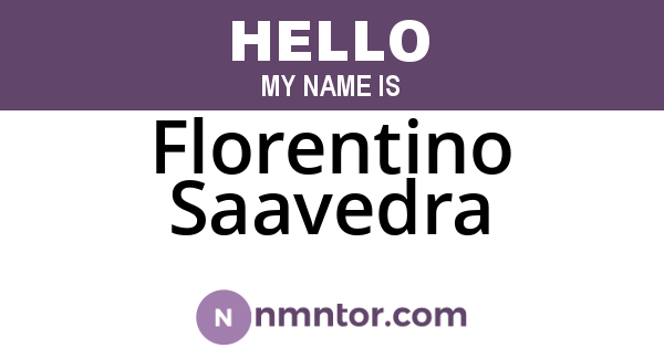 Florentino Saavedra