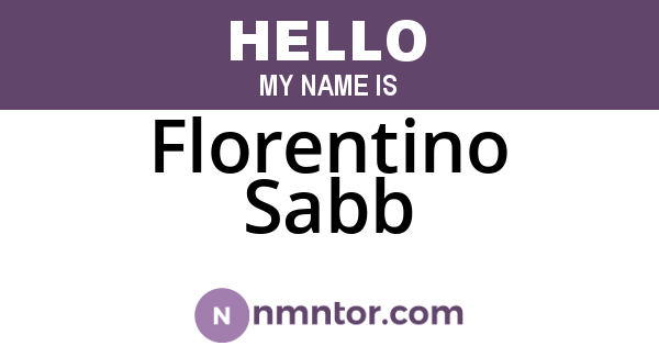 Florentino Sabb