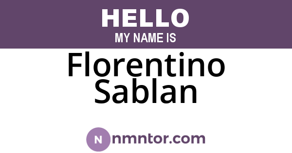 Florentino Sablan