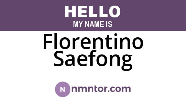 Florentino Saefong