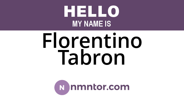 Florentino Tabron