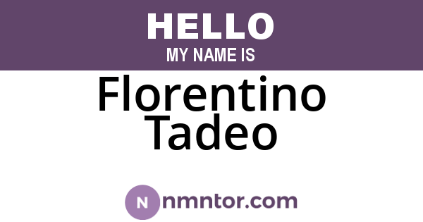 Florentino Tadeo