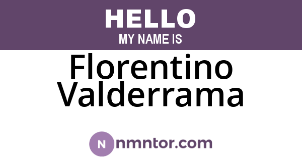 Florentino Valderrama