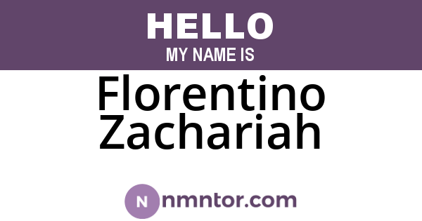 Florentino Zachariah