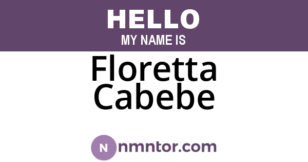 Floretta Cabebe