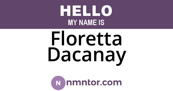 Floretta Dacanay