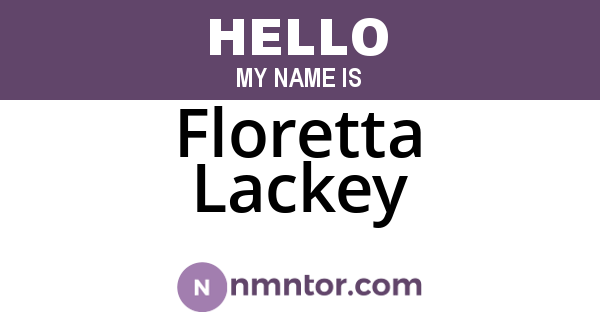Floretta Lackey