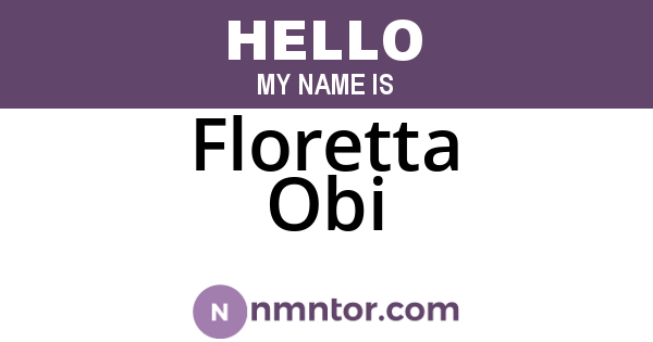 Floretta Obi