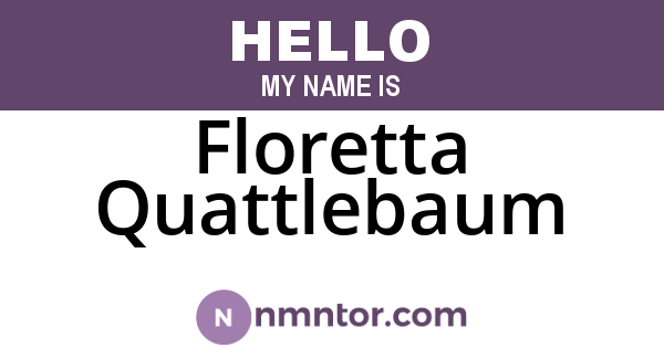 Floretta Quattlebaum