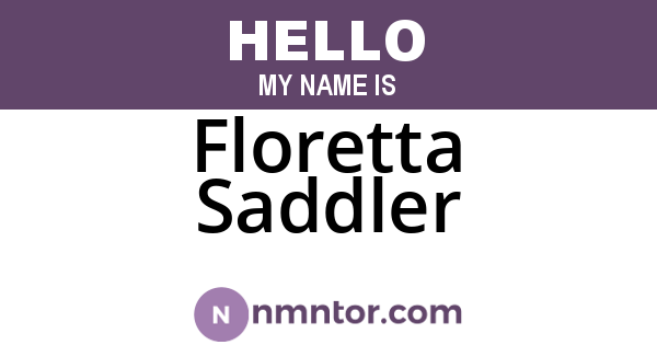 Floretta Saddler