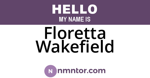 Floretta Wakefield