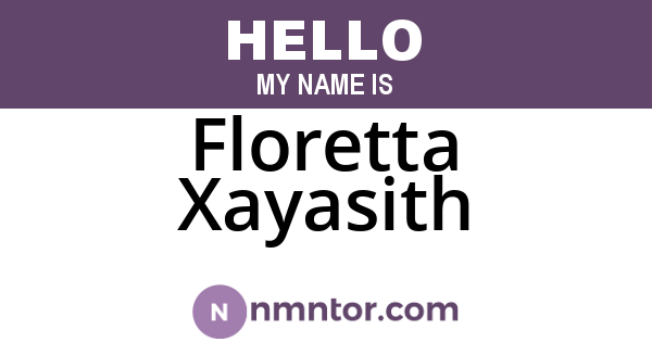 Floretta Xayasith