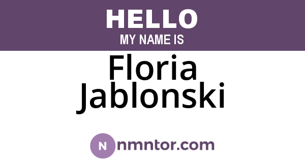 Floria Jablonski