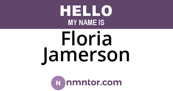 Floria Jamerson