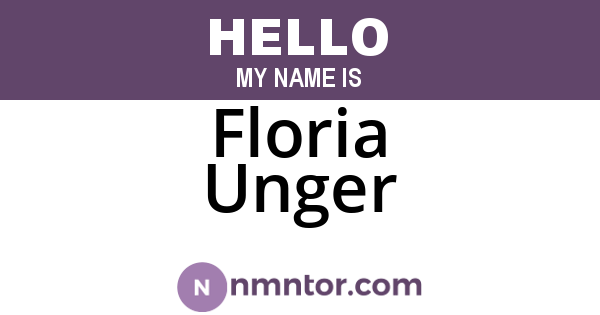 Floria Unger