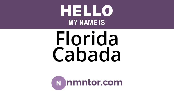 Florida Cabada