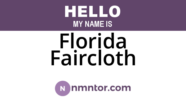 Florida Faircloth