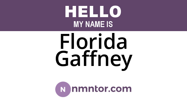 Florida Gaffney