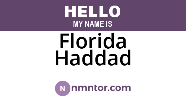 Florida Haddad