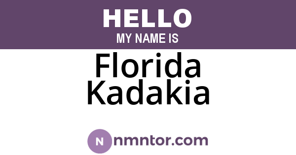 Florida Kadakia
