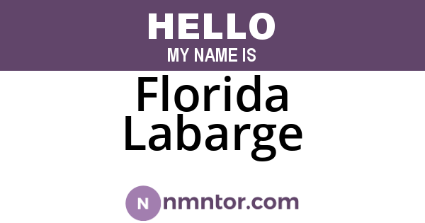 Florida Labarge