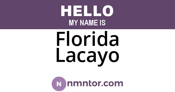 Florida Lacayo