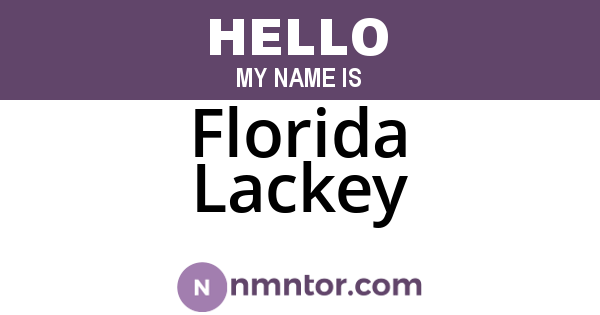 Florida Lackey