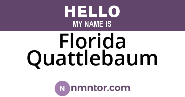 Florida Quattlebaum