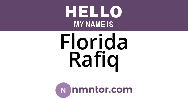 Florida Rafiq